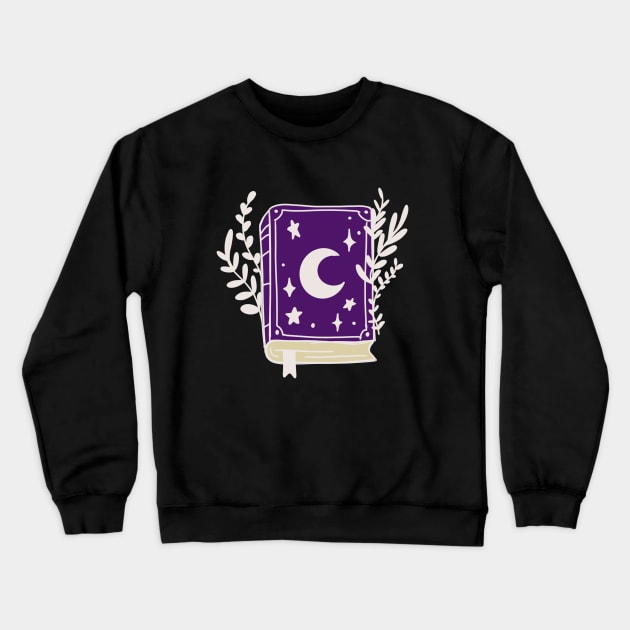 booklover moon book magicbook Crewneck Sweatshirt by ISFdraw